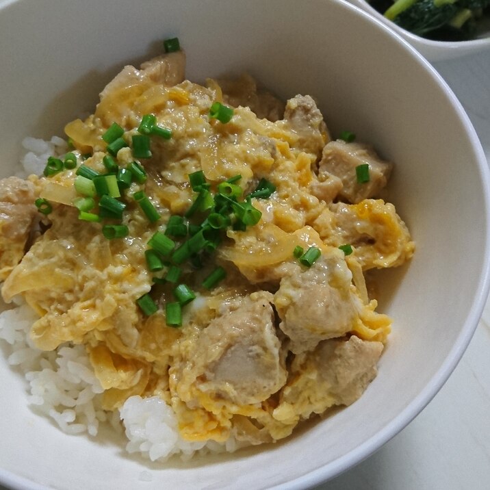 レンジで簡単節約親子丼